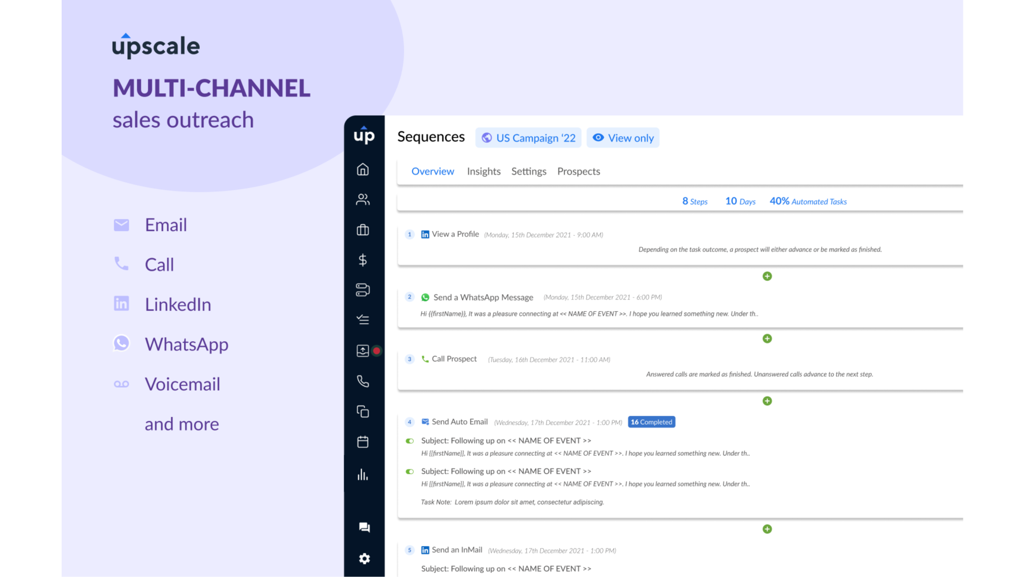 Multi-channel sales outreach